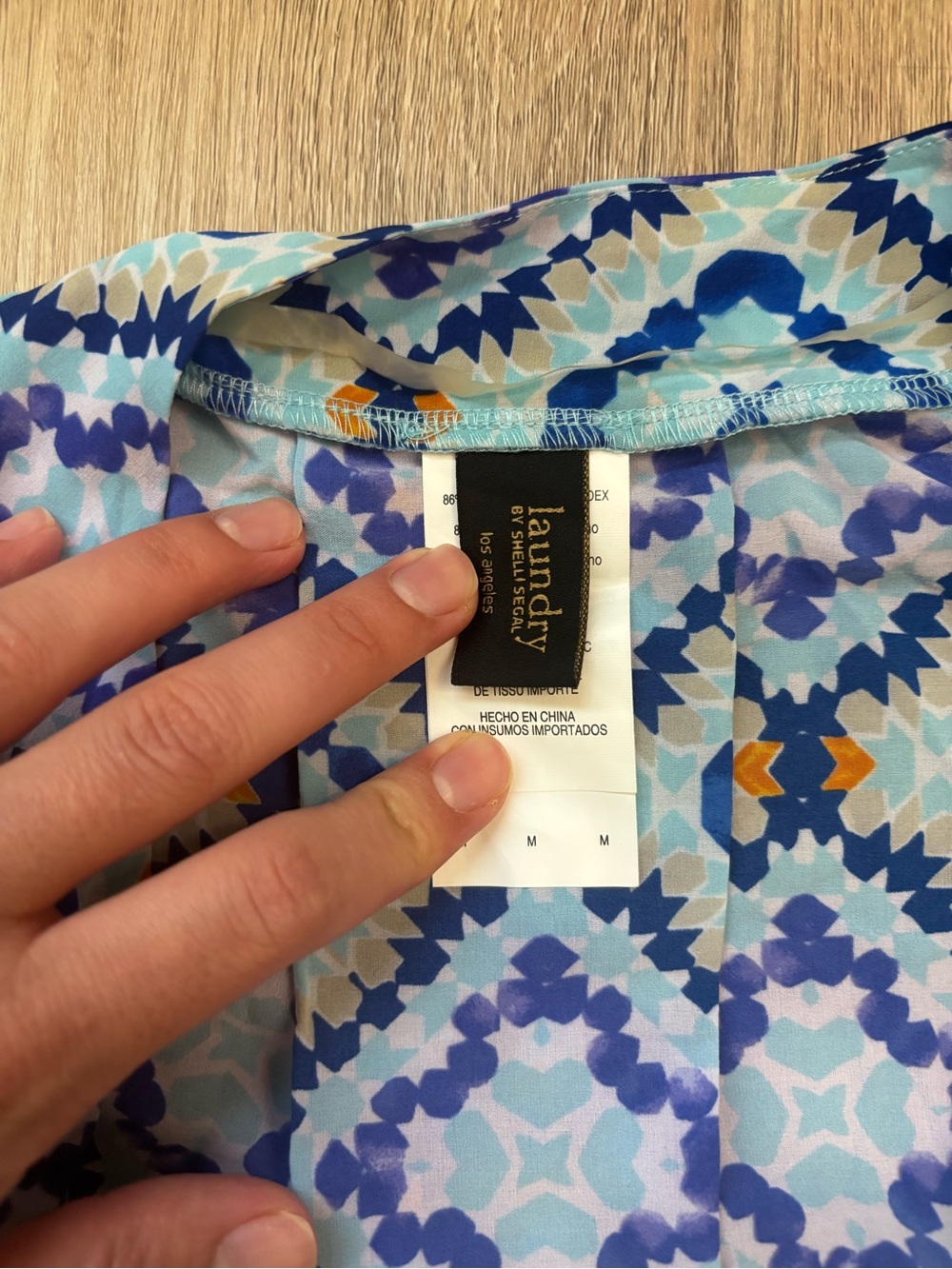 Laundry By Shelli Segal Blue Multi-Pattern Bikini + Cover-Up Set - Picture 3 of 7